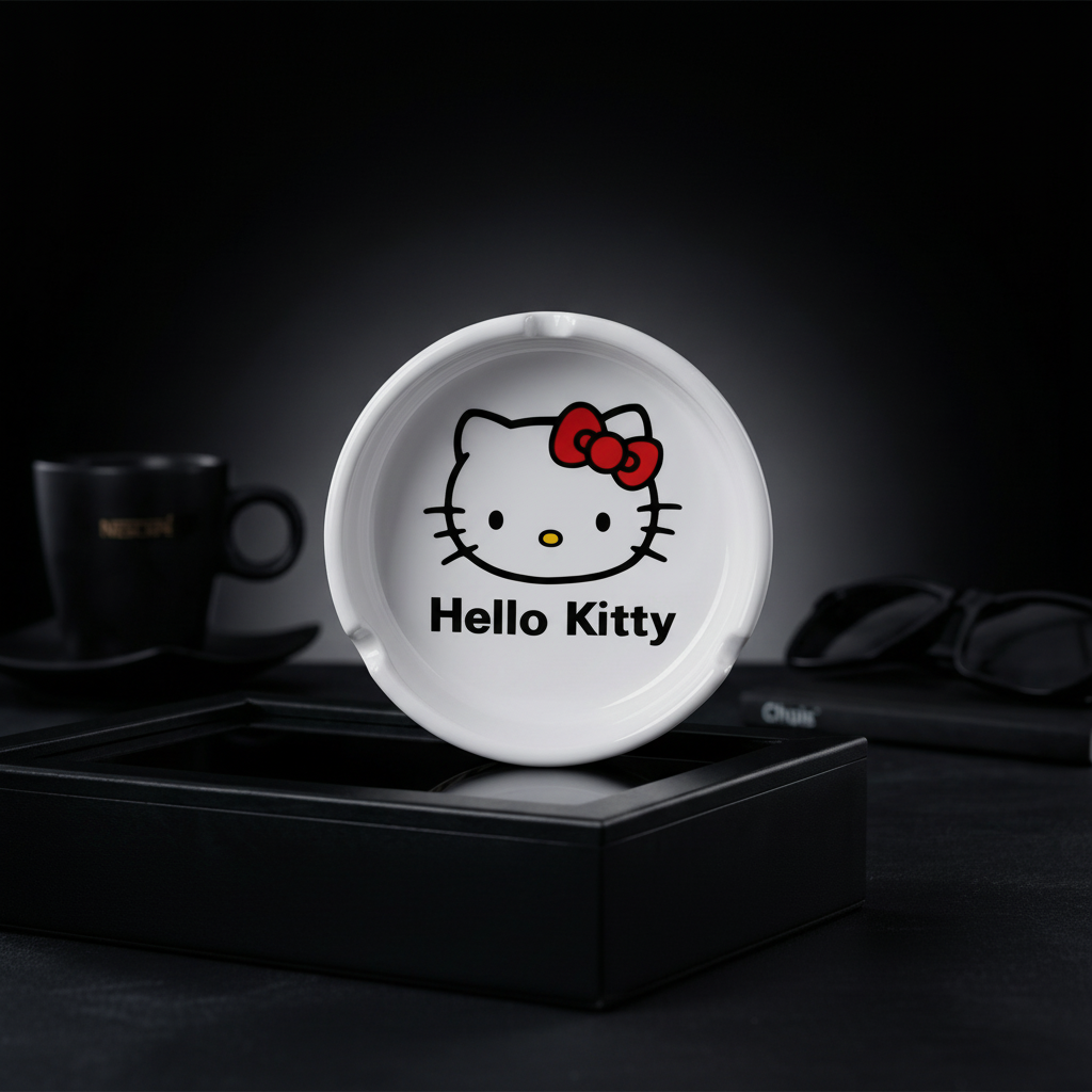 Hello Kitty White Ashtray