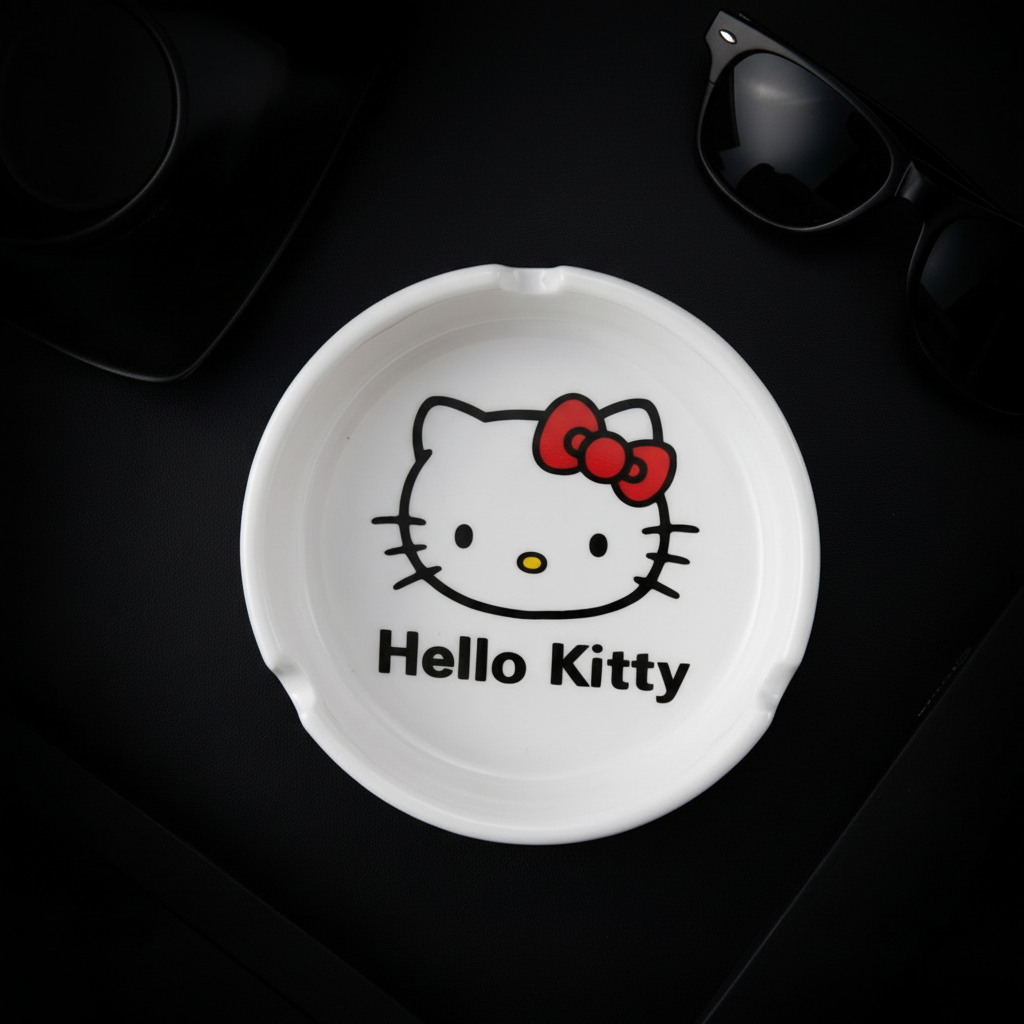 Hello Kitty White Ashtray