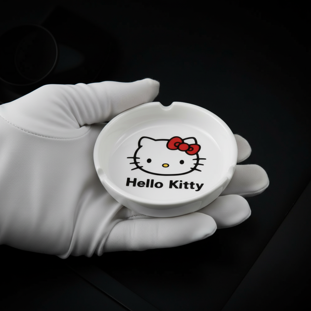 Hello Kitty White Ashtray