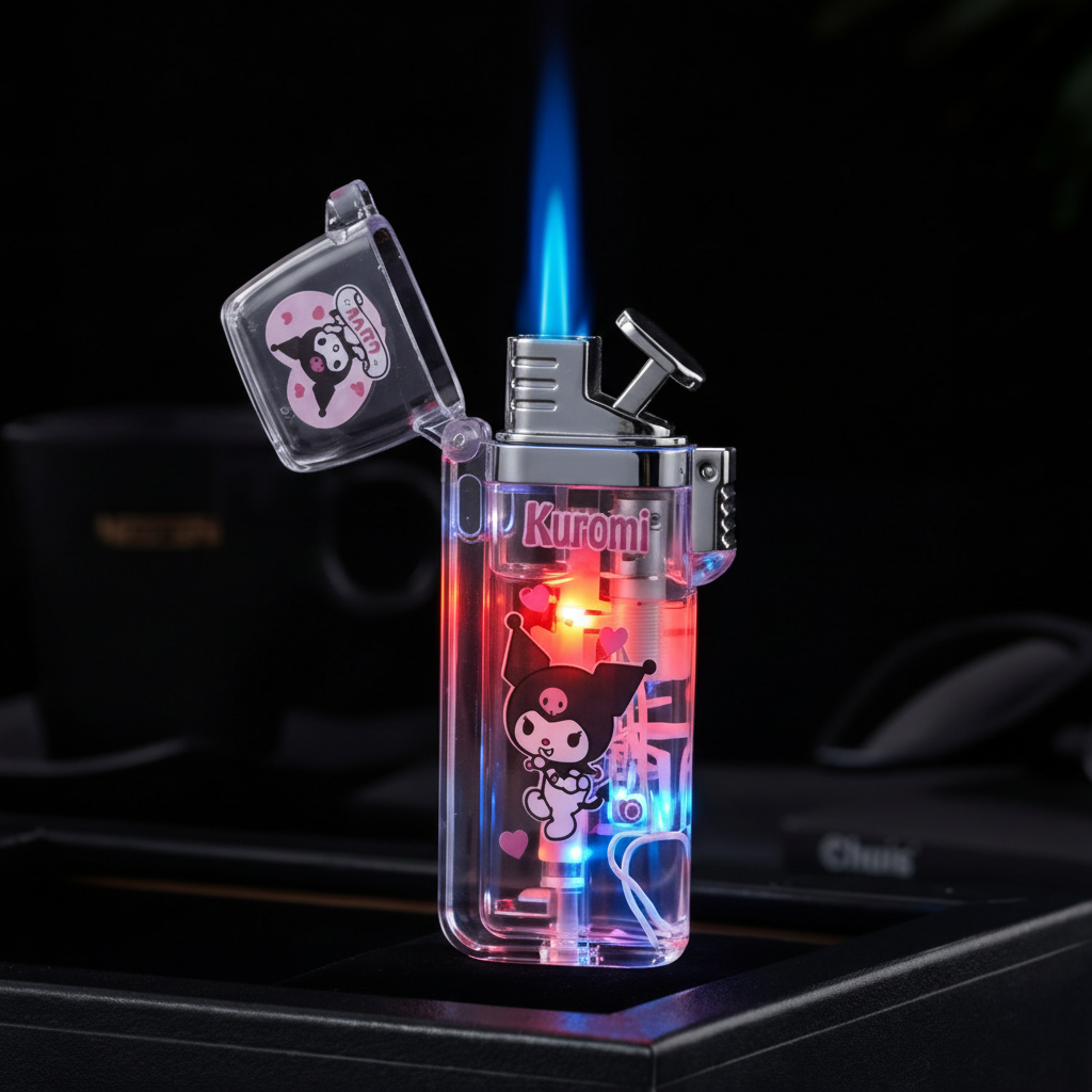 Kuromi LED Pink Flame Lighter