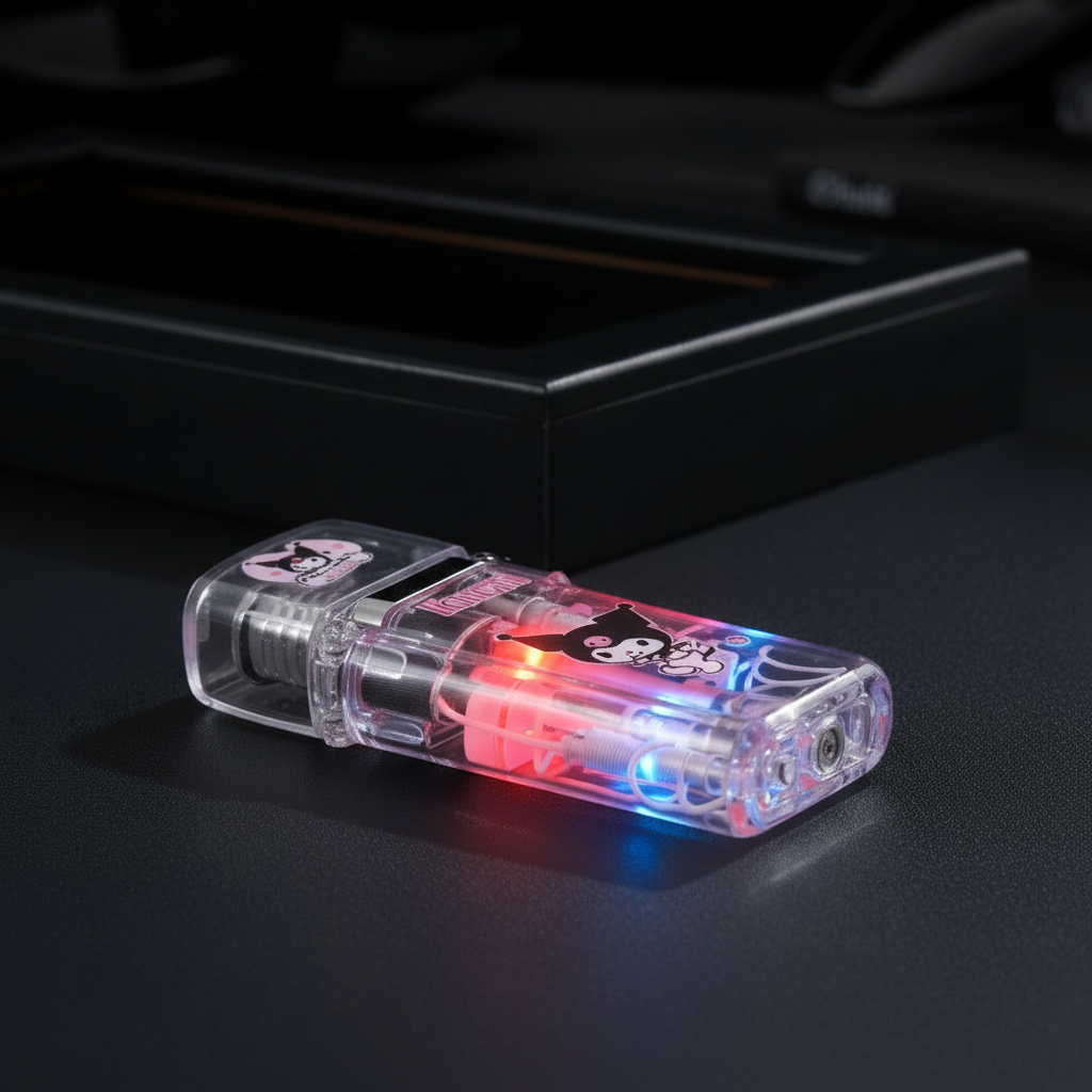 Kuromi LED Pink Flame Lighter