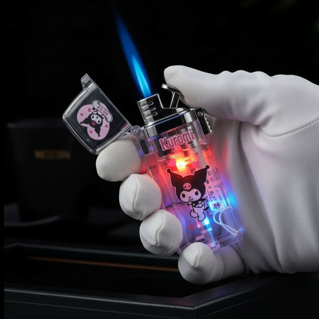 Kuromi LED Pink Flame Lighter